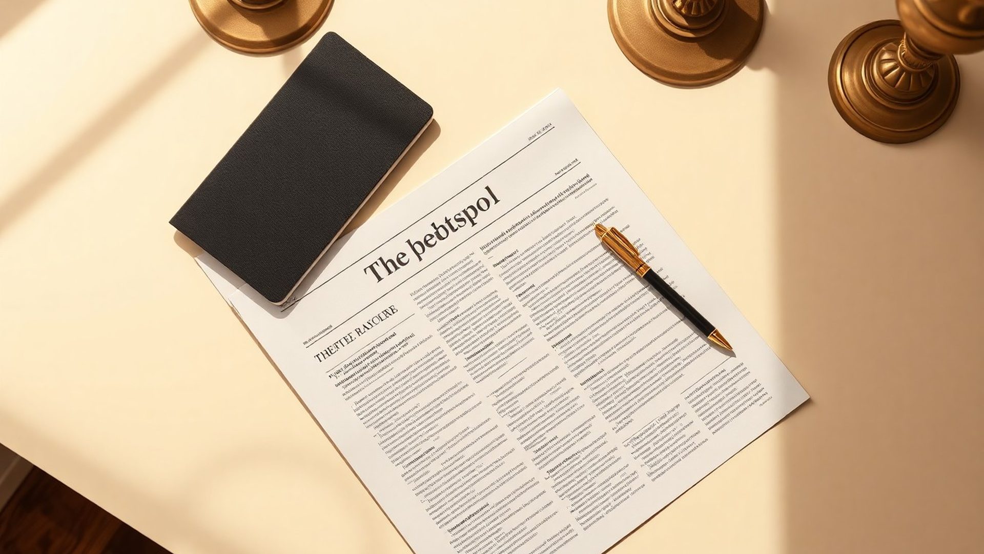 Editoriální flat-lay — poděkování